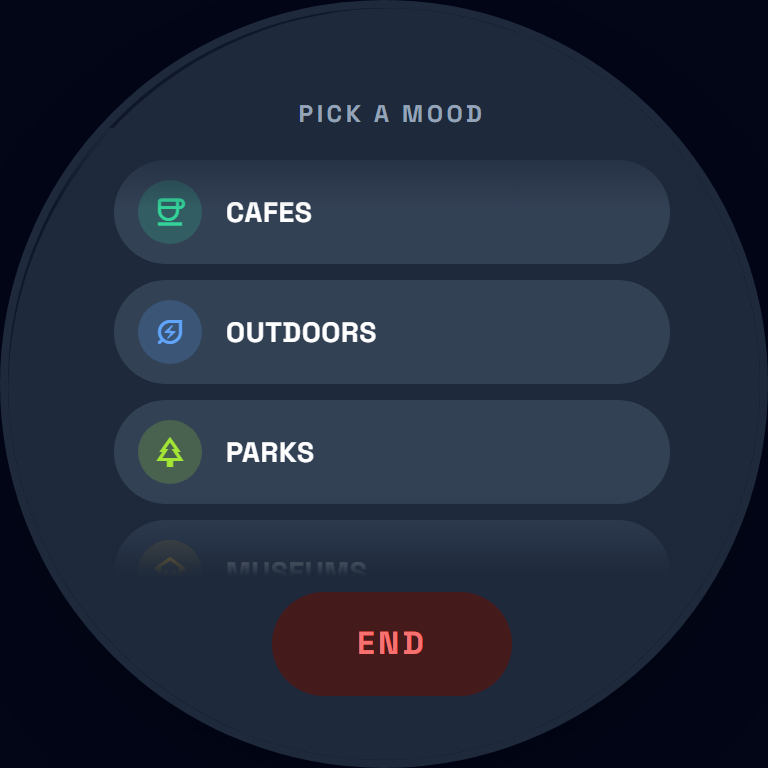 Dowser WearOS mood selection